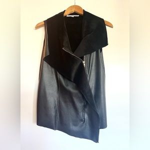 HYFVE Black Faux leather Vest with soft interior